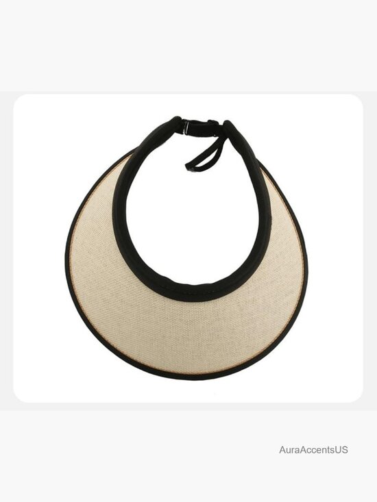 Wide Brim Straw Sun Visor UPF 50+ Foldable Beach Hat main image 4